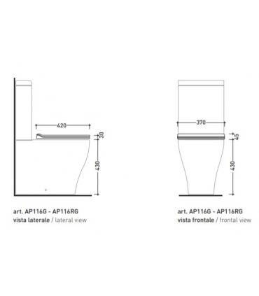 Sedile per wc monoblocco Flaminia App APCW07