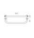 Wall grab rail for bathtub Colombo collection hotellerie b9720 chrome