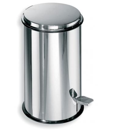 Bathroom dustbin, Lineabeta, collection Basket, model 5347, stainless steel/polish