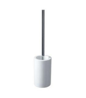 Toilet brush holder, Lineabeta, collection Skoati, model 50203, Porcellana white