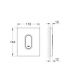 Flush plate 1 button for urinal, Grohe collection Arena Cosmopolitan