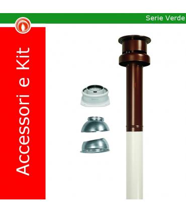 Kit vertical concentrique  60/100 marron pour chaudieres a' condensation collection vert IMMERGAS  3.016833