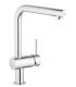 Kitchen mixer with extractable hand shower Grohe collection Minta
