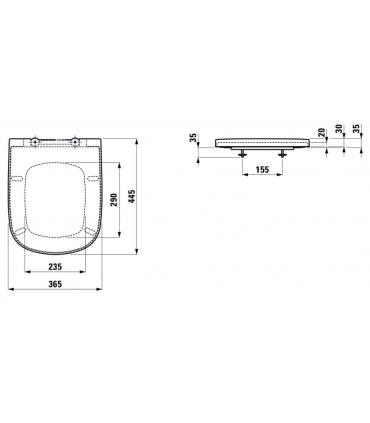 Sedile wc con chiusura rallentata Laufen Palomba