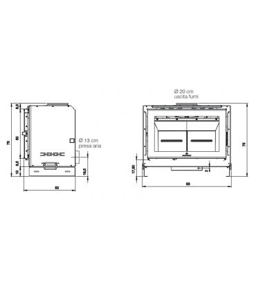 Cheminée à bois Edilkamin Screen Evo