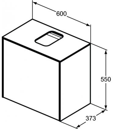 Mobile slim impiallacciato per lavabo Ideal Standard serie Conca