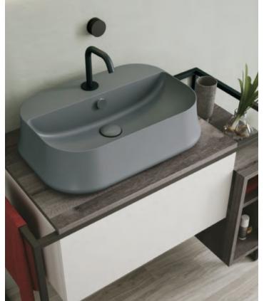 Lavabo da appoggio monoforo Simas serie Sharp SH09