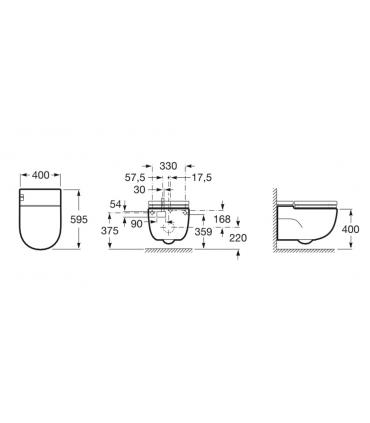 Roca compact wall hung bidet New Meridian series