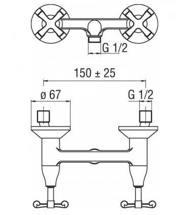 External shower mixer no Complete hand shower No bili Carlos CP230CR, chrome