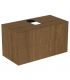 Ideal Standard meuble sous-vasque 2 tiroirs en placage de bois Conca