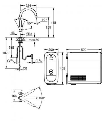 Grohe BLUE HOME water treatment with WiFi chiller 31455001