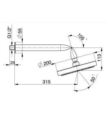 Ceramica Flaminia shower head Fold FL2084 series