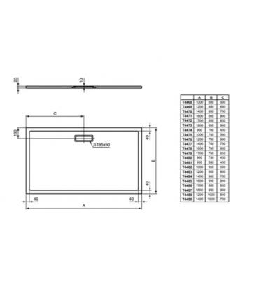 Ideal Standard Ultraflat New rectangular shower tray