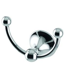 Clothes hook, Lineabeta, collection Venessia, model 52939, chromed brass