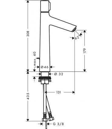 High washbasin mixer  190 collection Talis Select S Hansgrohe