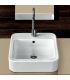 Washbasin 9:00 wall hung and countertop single hole collection Happy hour