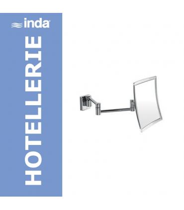 Magnifying mirror a 2 arms, Inda collection Hotellerie square