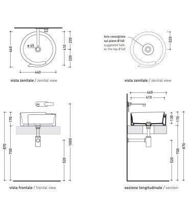 Countertop Washbasin Flaminia Roll