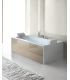 Bathtub Sensual made of corian white matt without Taps