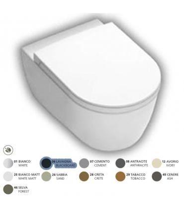 Wall-hung rimless toilet PURE RIM with hidden fixings Fusion Alchemy series