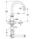 Rubinetto lavabo alto solo acqua fredda Grohe serie adria art.20393001