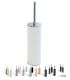 Floor or wall mounted toilet brush holder Inda My Love white embroidered brush