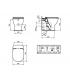 Wc filoparete Ideal standard Tesi Aquablade con sedile slim