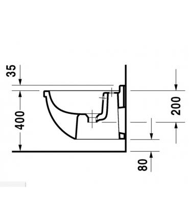 Wall mounted bidet single hole, Duravit, Starck 3, 2230150000