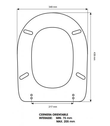 Abattant wc Flaminia Relax, monobloc et suspendu