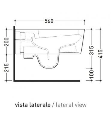 Couvette suspendeux  sans abattant, Flaminia collection link