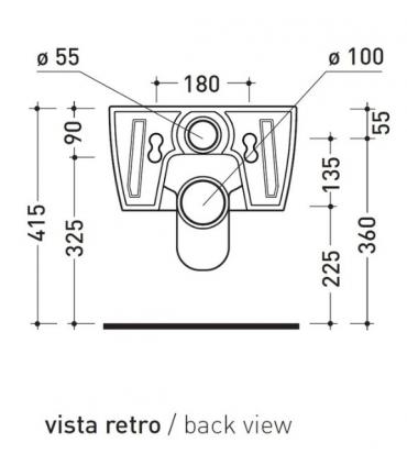 Wall hung toilet without seat, Flaminia collection link