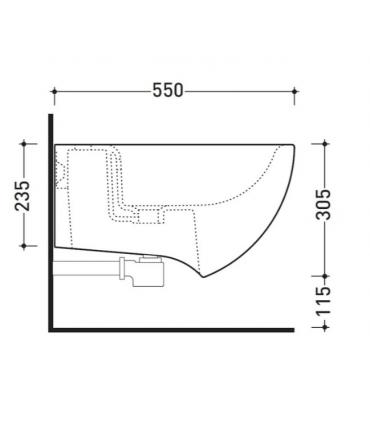 Bidet suspendu 55x38 Flaminia IO 2.0 IO218