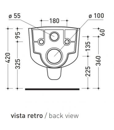 Wall hung toilet, without seat, Flaminia, collection spin