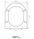 Toilet seat with normal closure ceramic Dolomite Zagara