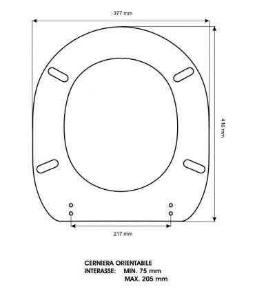 Toilet seat with normal closure Flaminia Isabel