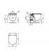 Wc sospeso Ideal standard Tesi Aquablade con sedile slim
