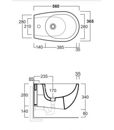 Simas Vignoni Vi19 Bidet suspendu