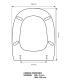 Toilet seat with normal closure Roca Dama