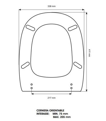 Sedile Colbam con cerniere cromo Roca Dama 37199.