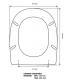 Toilet seat with normal closure Cesame Aretusa