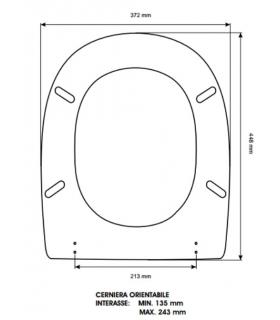 Sedile Colbam cerniere cromo Cesame Aretusa art1225.