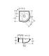 Simas Ar036 Arcade lave-mains 34X34