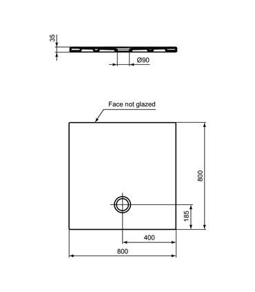 Receveur douche céramique Ideal Standard Strada antiderapants