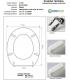 Sedile Colbam con cerniere cromo Simas Beta sospeso 4215N.