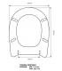 Toilet seat with normal closure Galassia Piuma