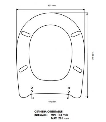 Toilet seat with normal closure Galassia Piuma