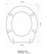 Toilet seat with normal closure Pozzi Ginori Colibri'
