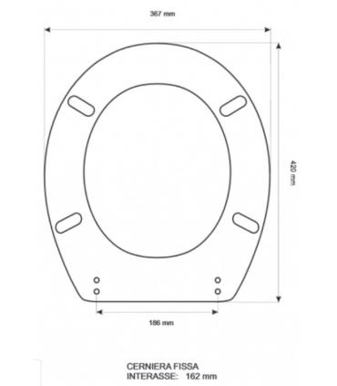Toilet seat with normal closure Pozzi Ginori Colibri'