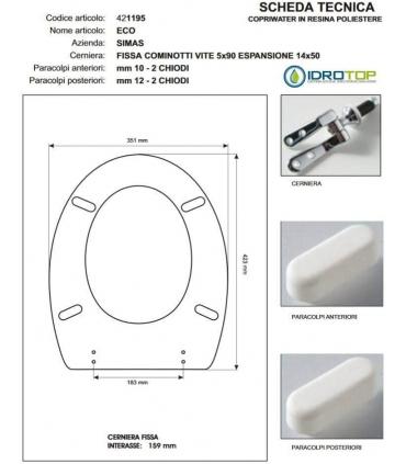 Abattant wc Simas Eco