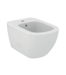Ideal Standard single hole wall hung bidet Tesi series New art T3552, in matt white ceramic. Dimensions 36x53cm. To be completed